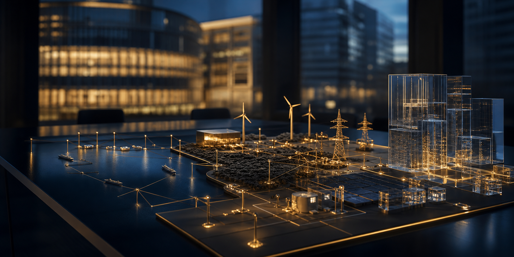 Abstract project model with funding and infrastructure elements